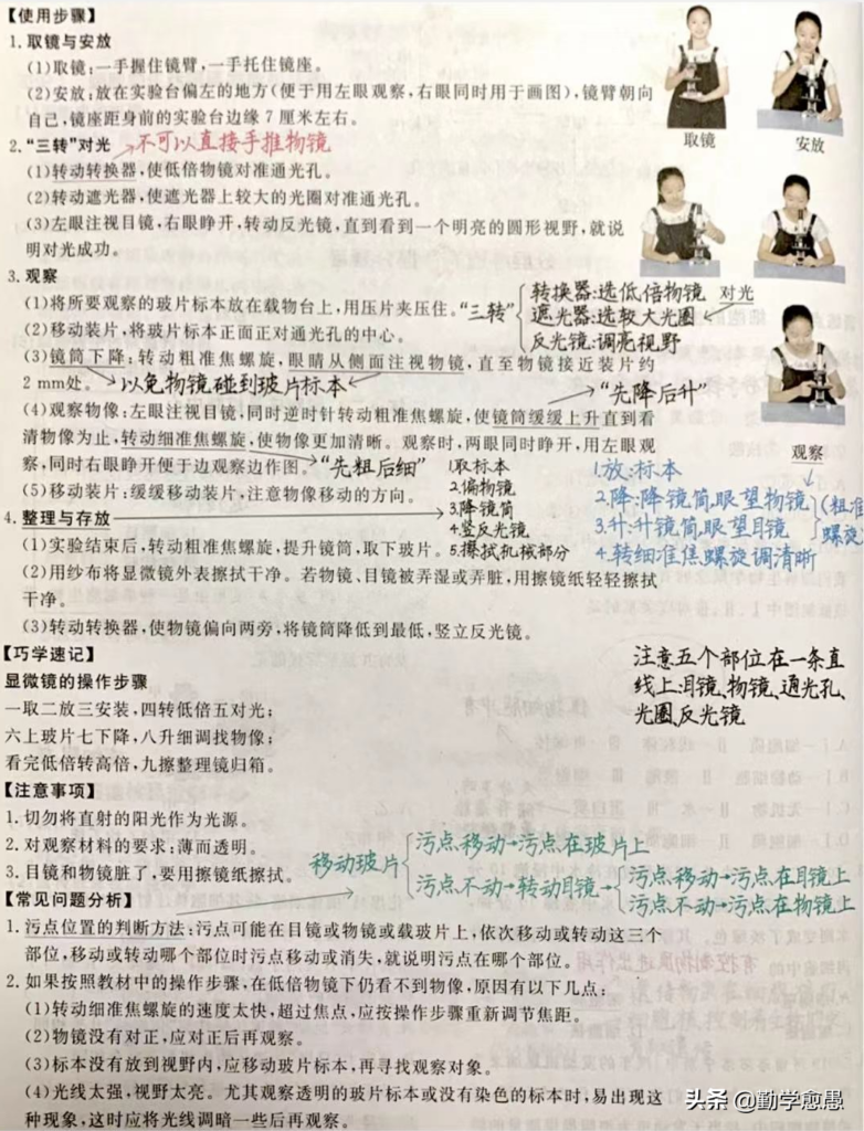 显微镜怎么使用_显微镜的使用方法和步骤