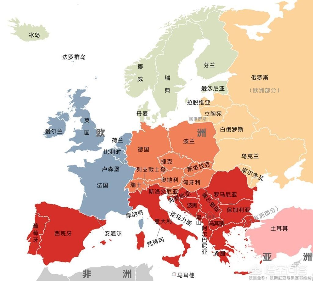 欧洲有哪些国家_欧洲国家的分布概况