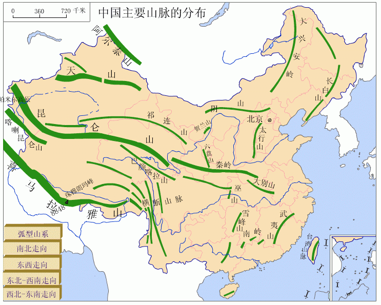中国有哪些山脉？中国山脉名称及走向