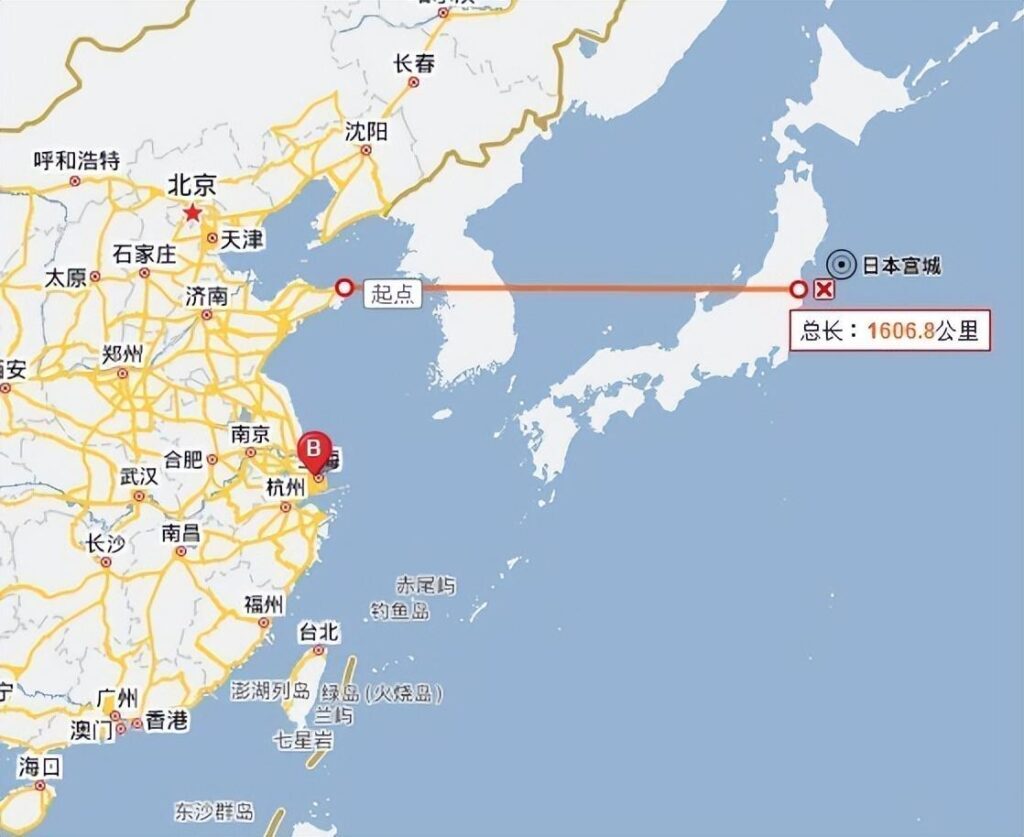 日本靠近中国哪个省？日本离福建近还是东北近？