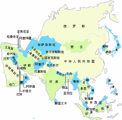 亚洲有哪几个国家？亚洲第一强国是谁？